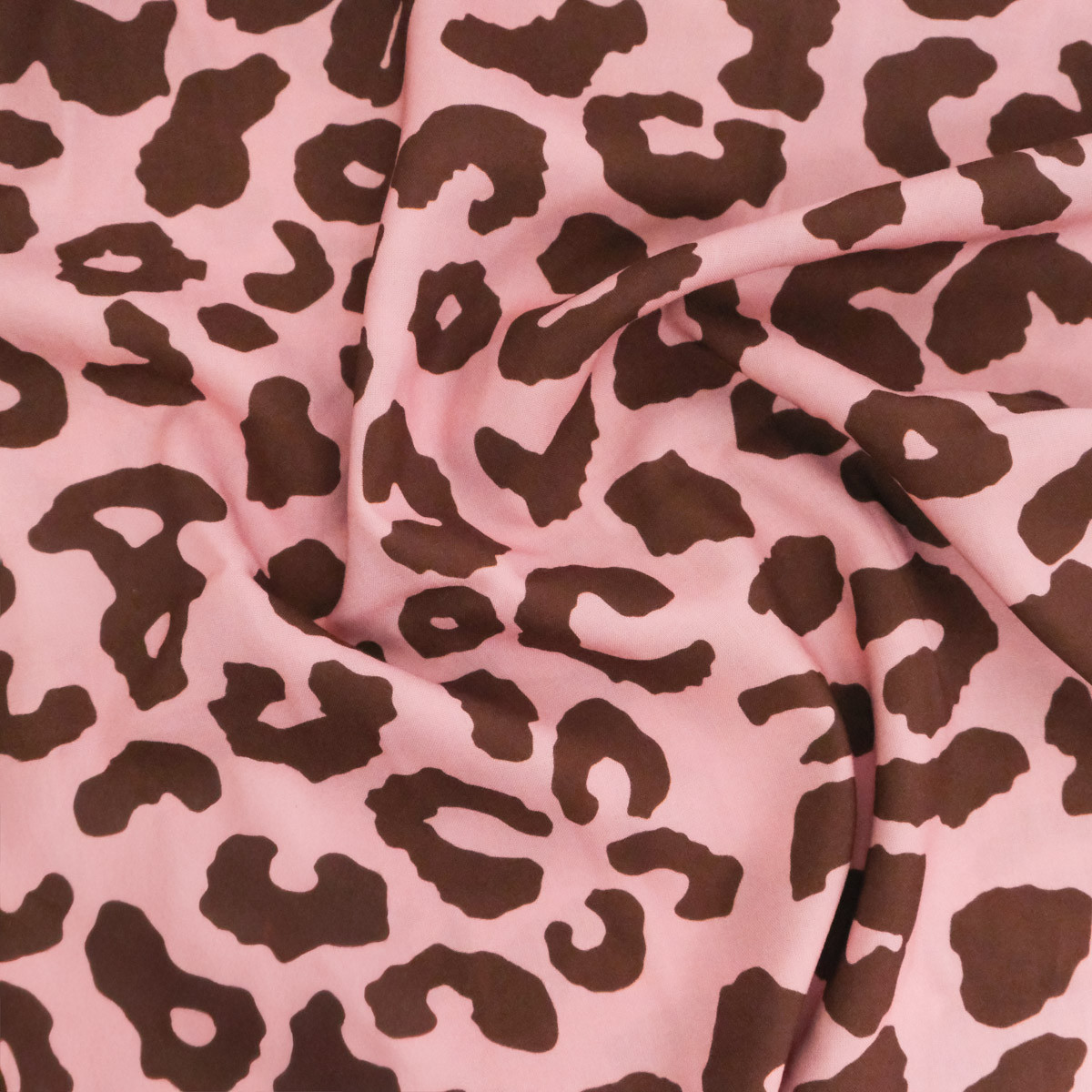 Viscose Poplin with "Savane Rose Cacao" Print - Maison Klem